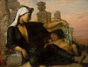 Elisabeth Jerichau Baumann Egyptian Fellah woman with her child. china oil painting artist